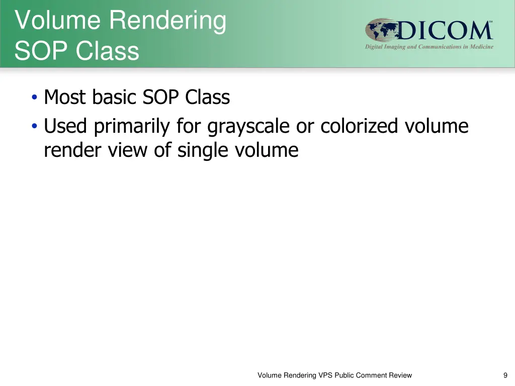 volume rendering sop class