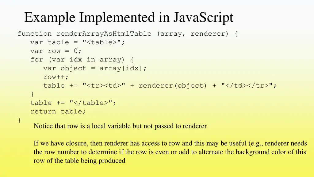 example implemented in javascript