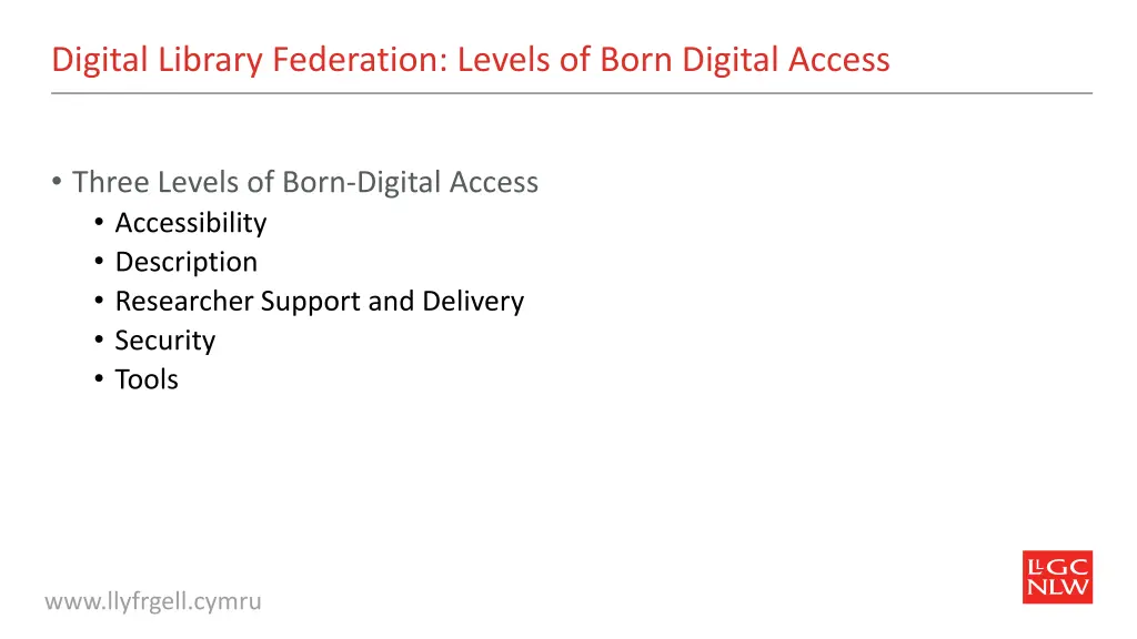 digital library federation levels of born digital