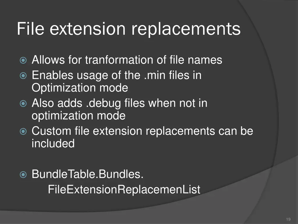 file extension replacements