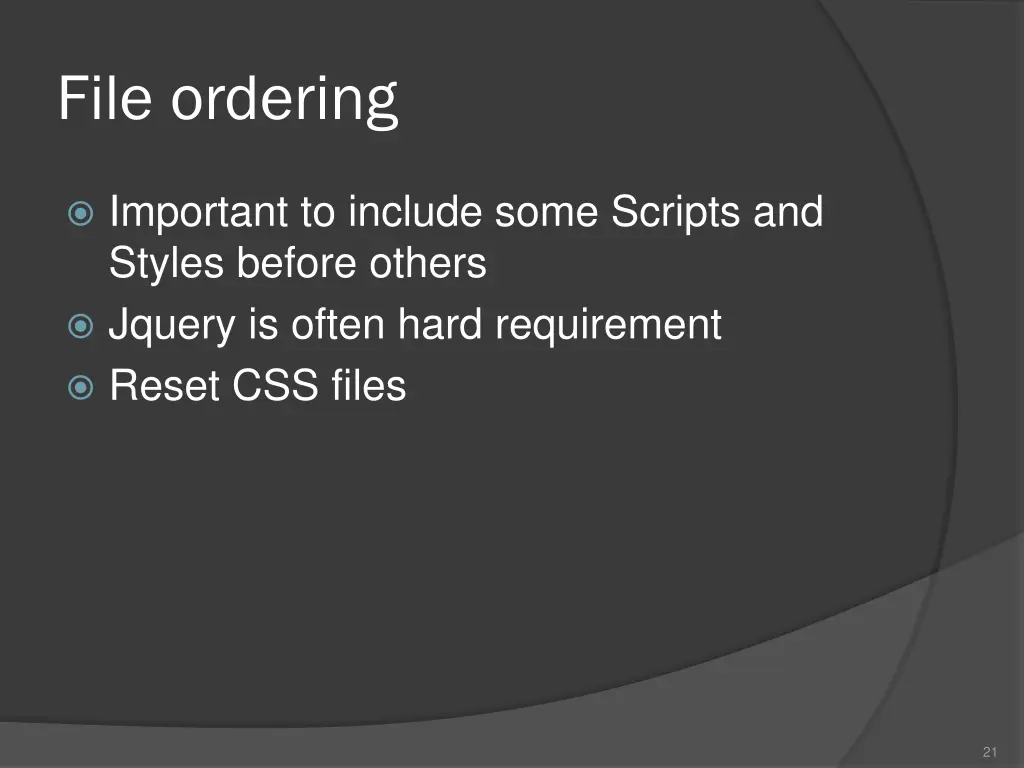 file ordering