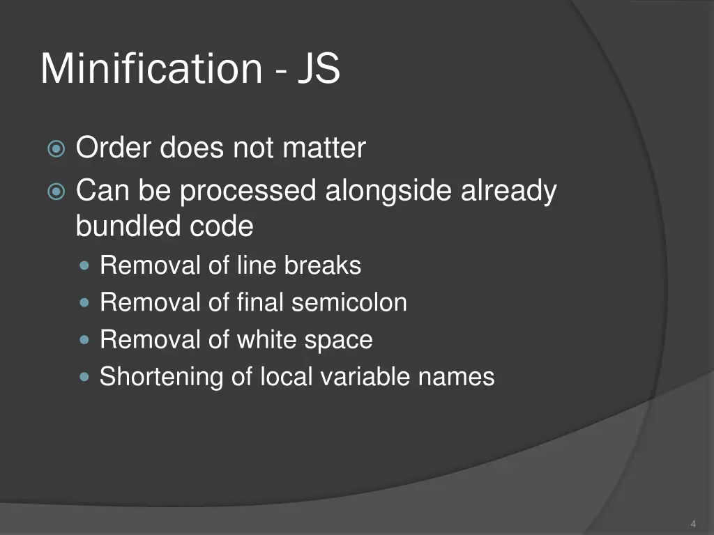 minification js