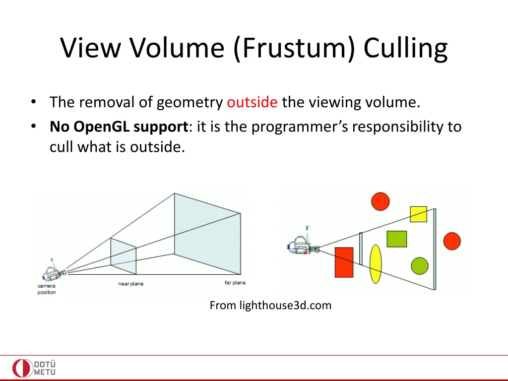 view volume frustum culling