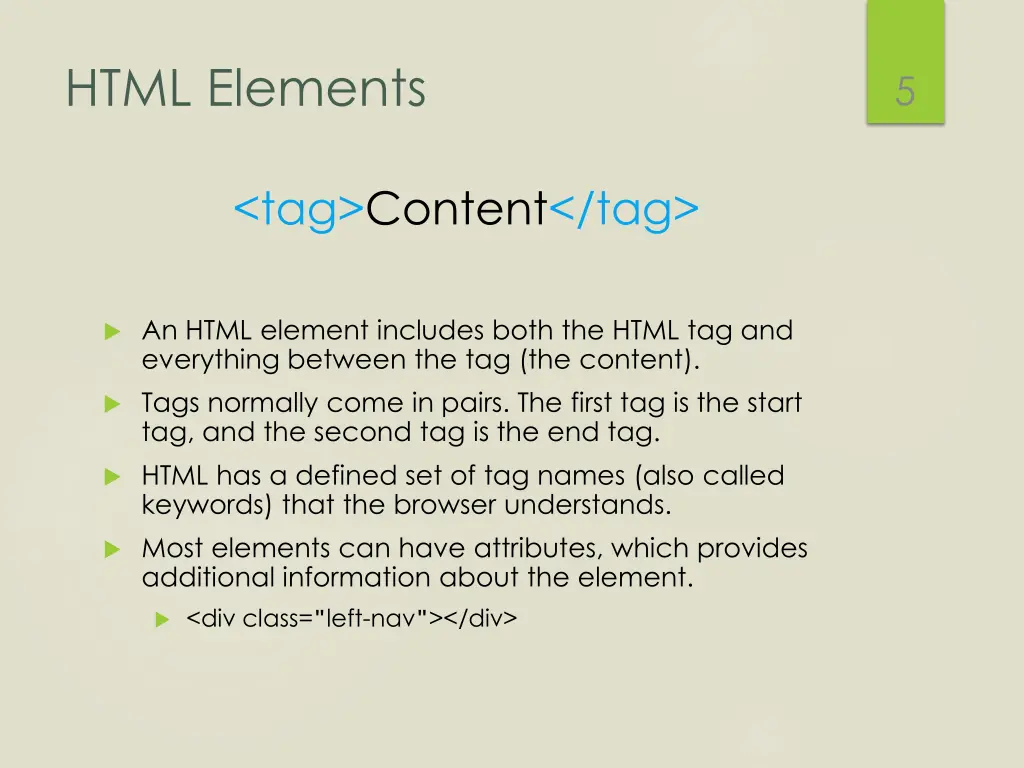 html elements