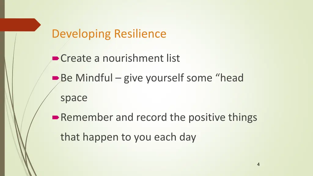 developing resilience