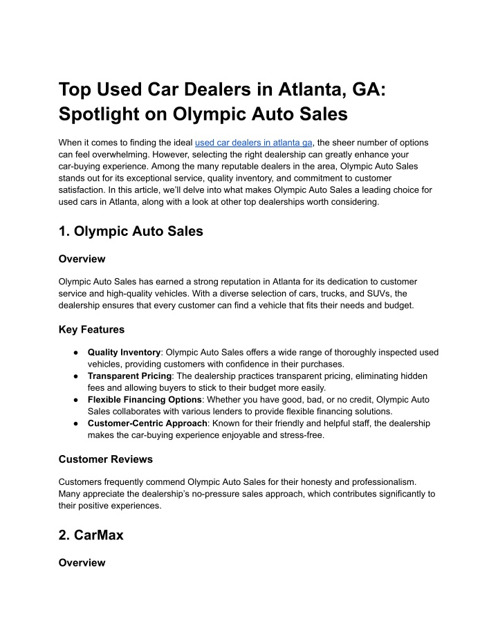 top used car dealers in atlanta ga spotlight