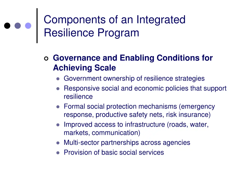 components of an integrated resilience program 2