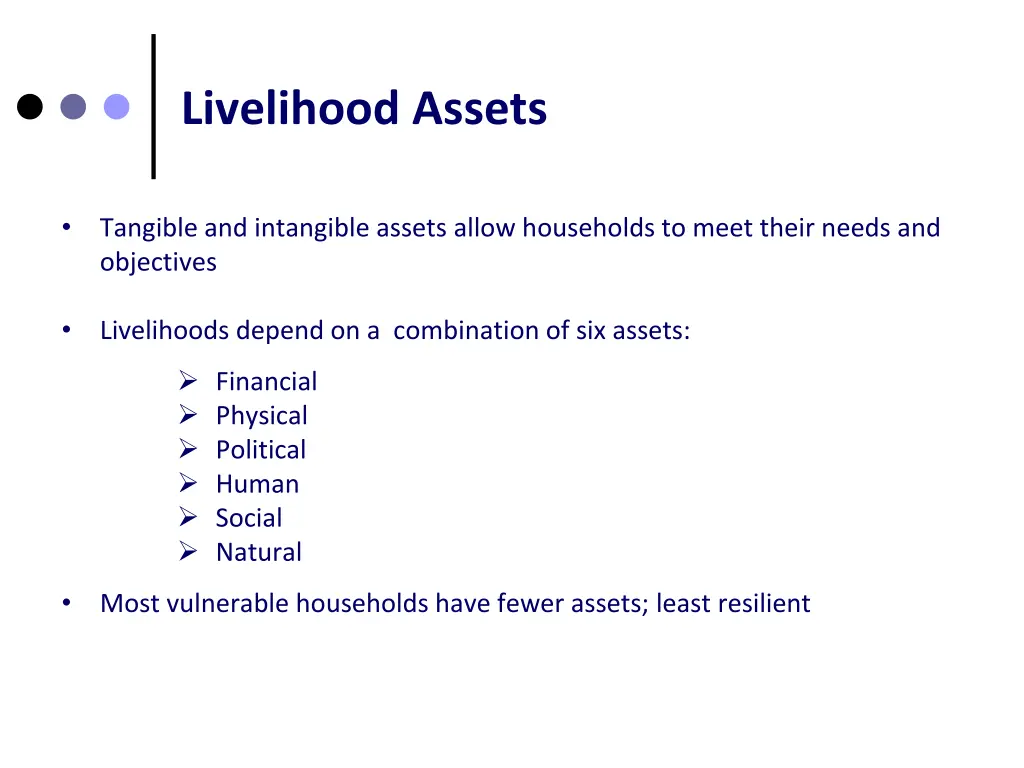 livelihood assets