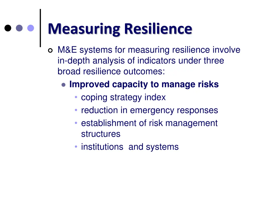 measuring resilience