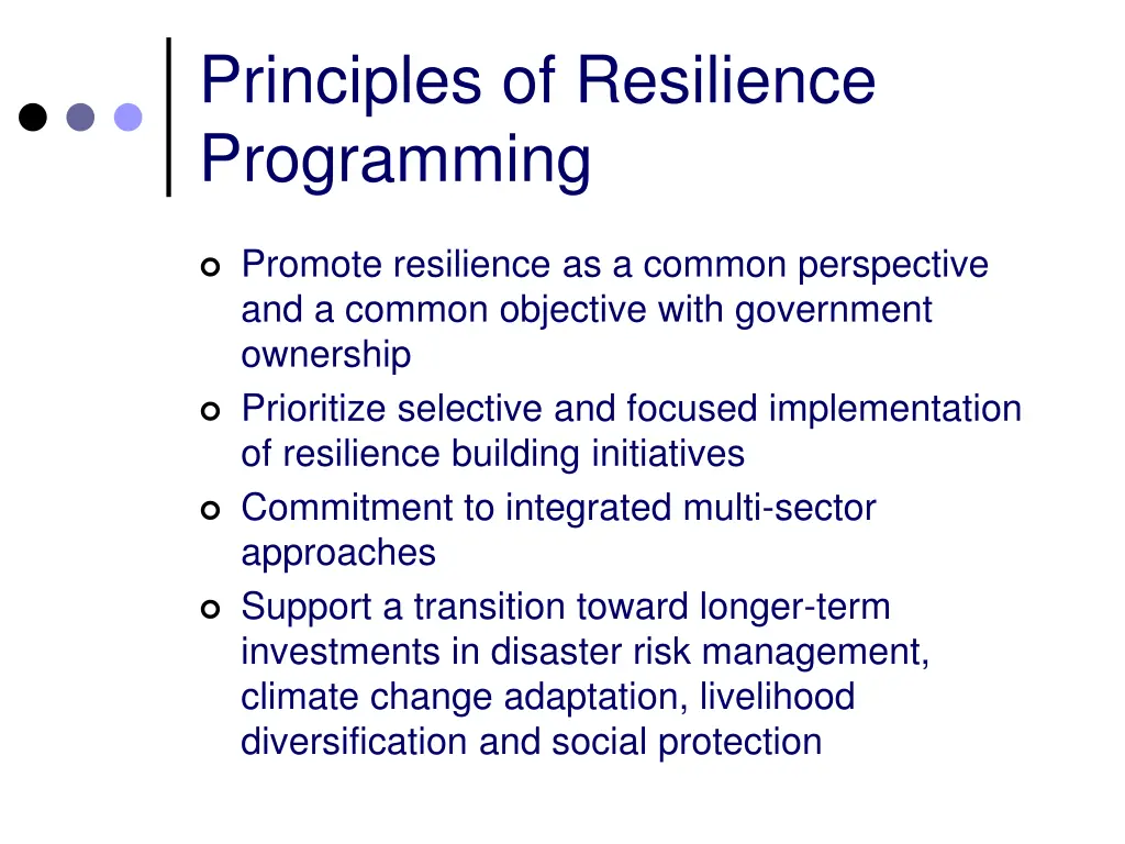 principles of resilience programming