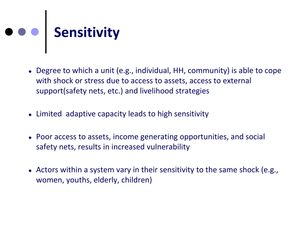 sensitivity