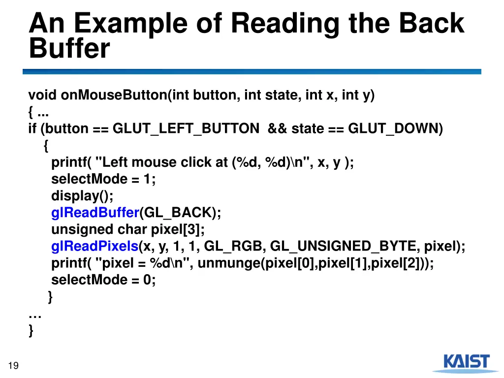 an example of reading the back buffer