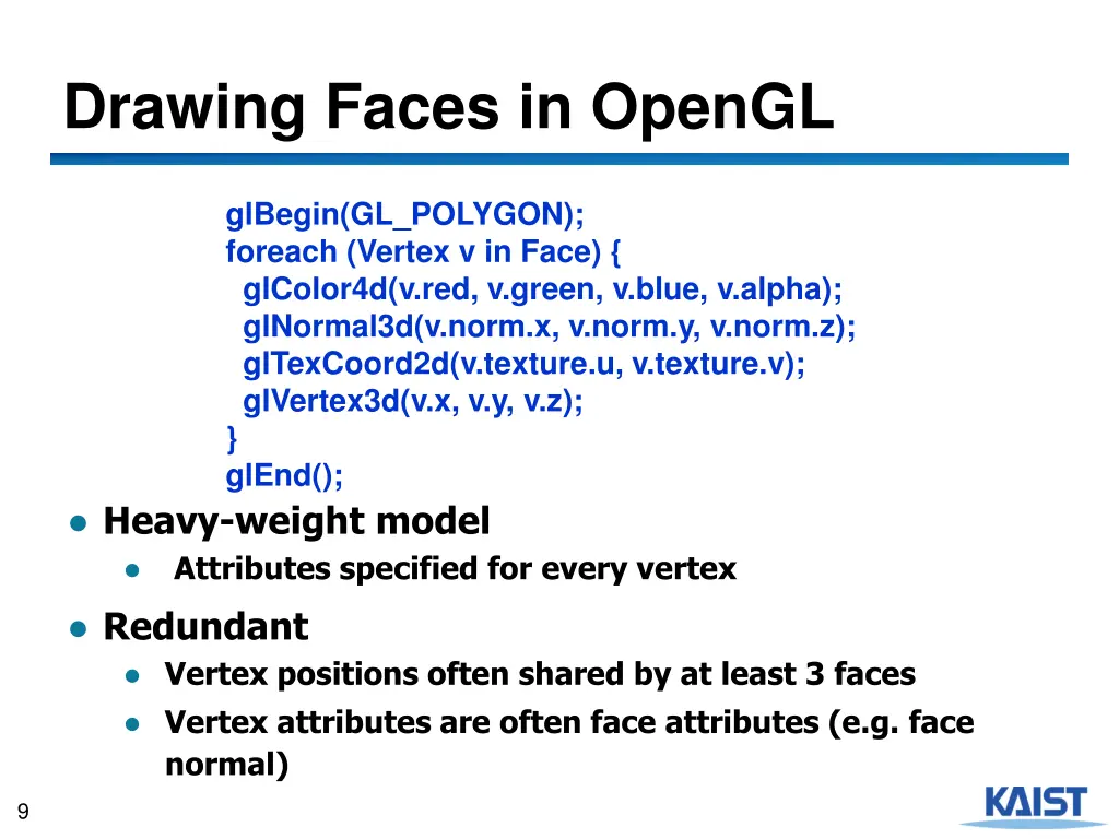 drawing faces in opengl