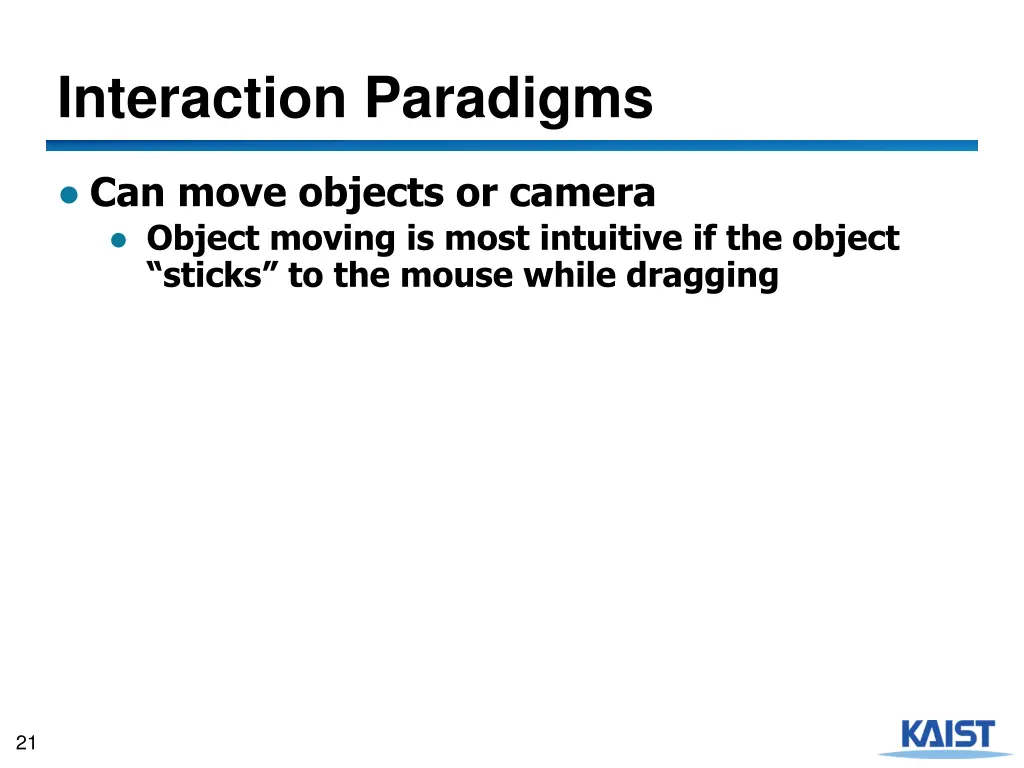 interaction paradigms