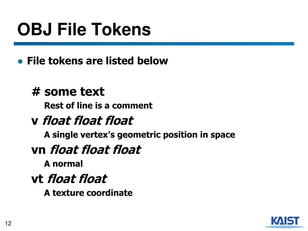 obj file tokens