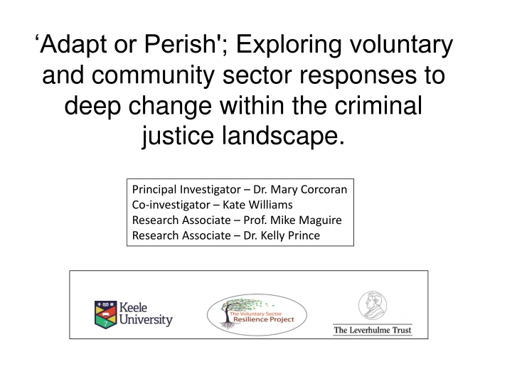 adapt or perish exploring voluntary and community