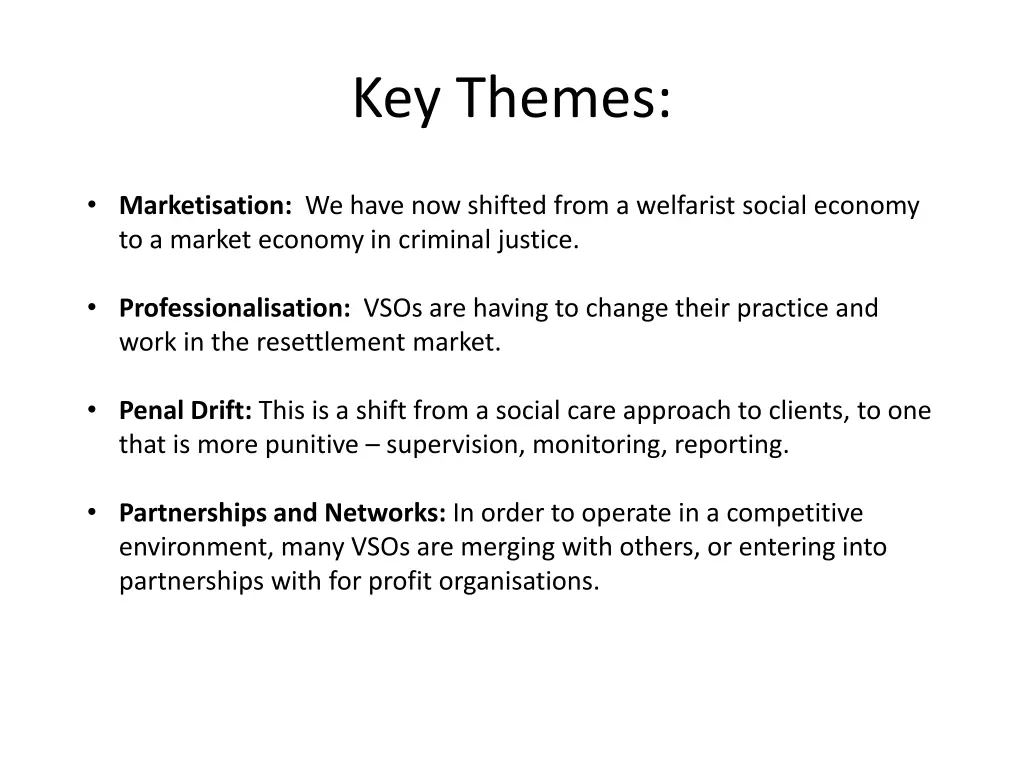 key themes