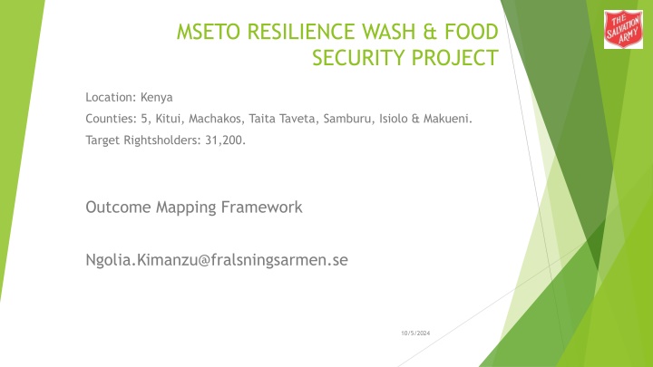 mseto resilience wash food security project