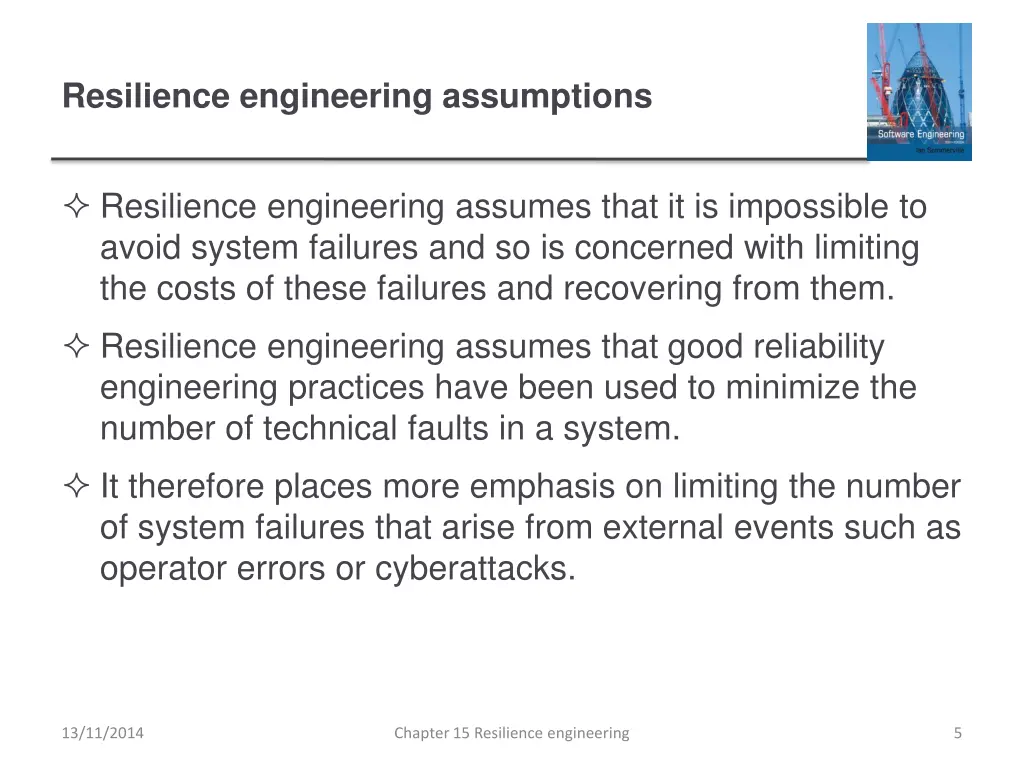 resilience engineering assumptions