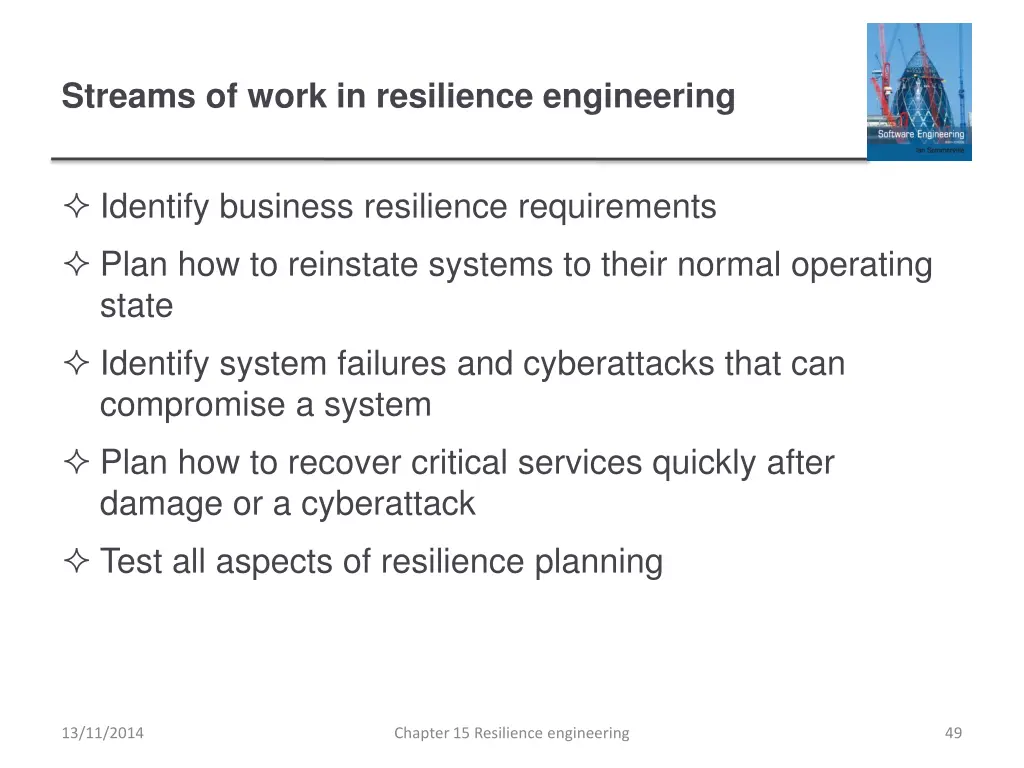 streams of work in resilience engineering