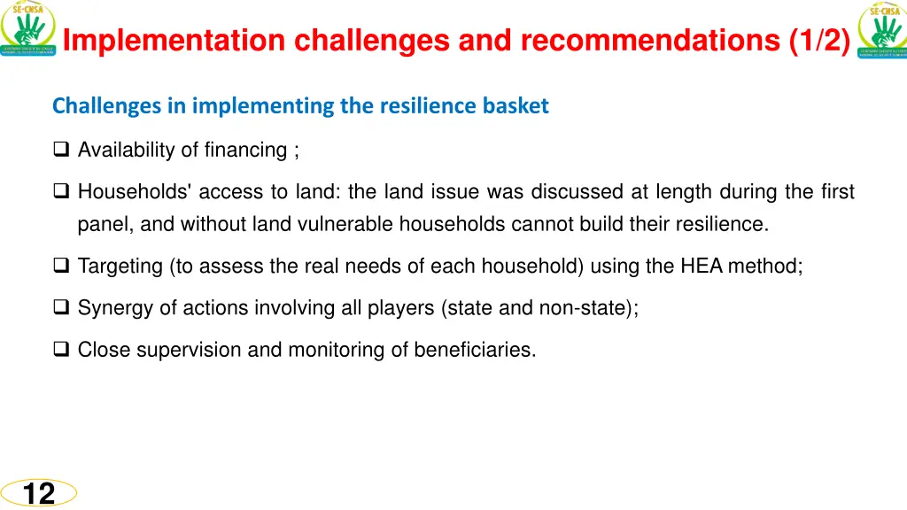 implementation challenges and recommendations 1 2