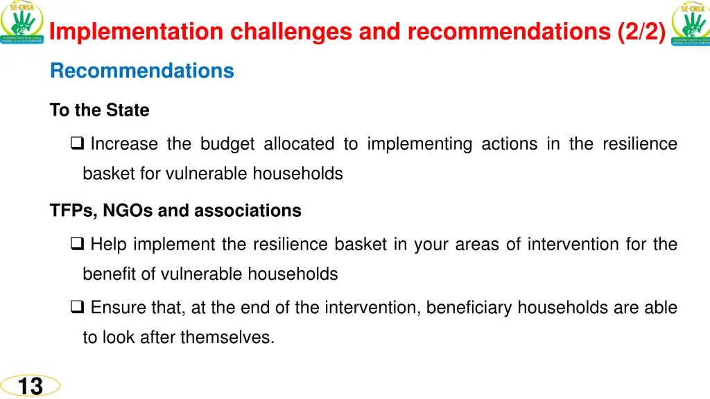 implementation challenges and recommendations 2 2