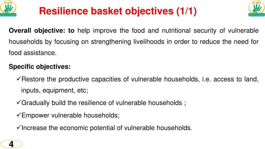 resilience basket objectives 1 1