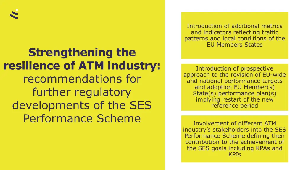 introduction of additional metrics and indicators