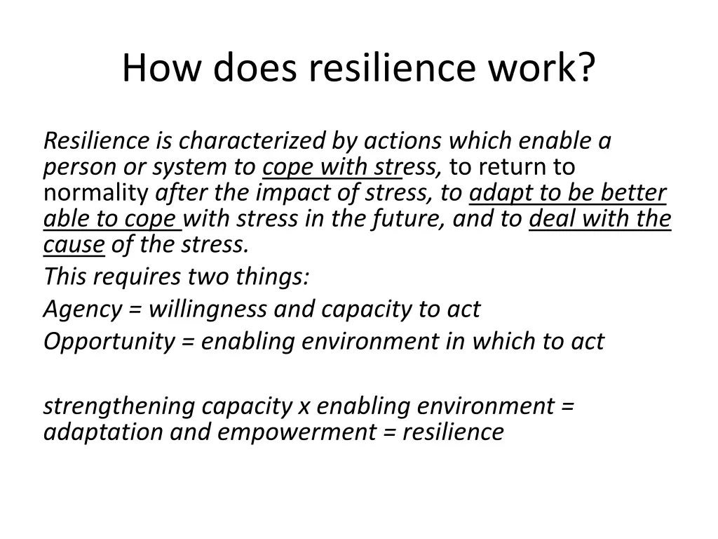 how does resilience work