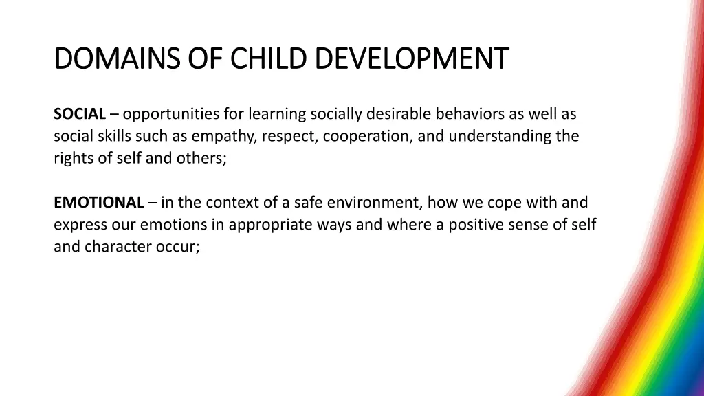 domains of child development domains of child 4