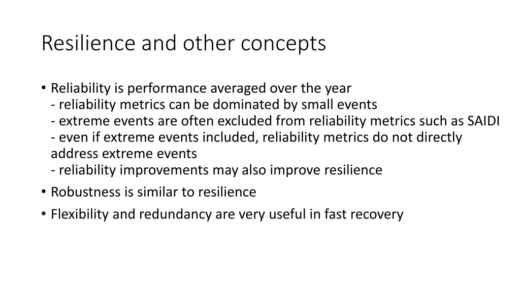 resilience and other concepts