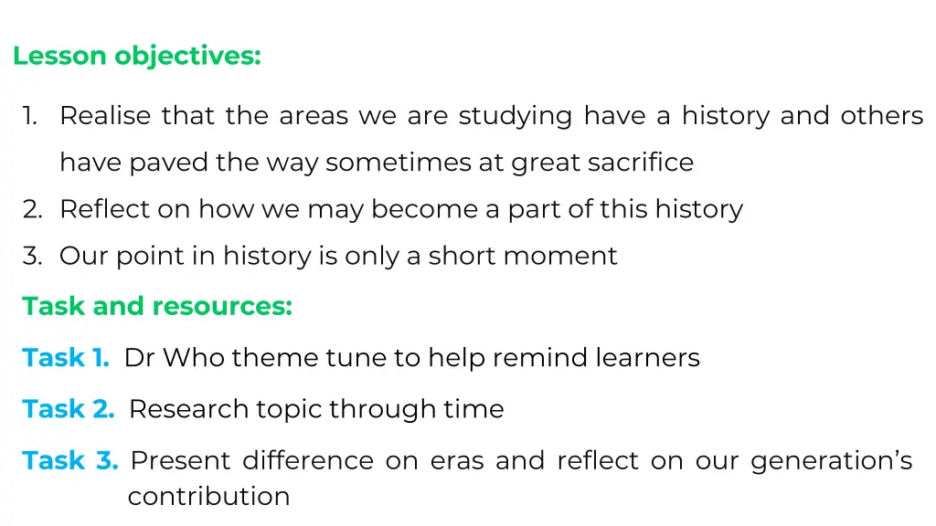 lesson objectives 3