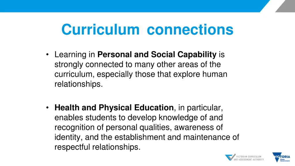 curriculum connections