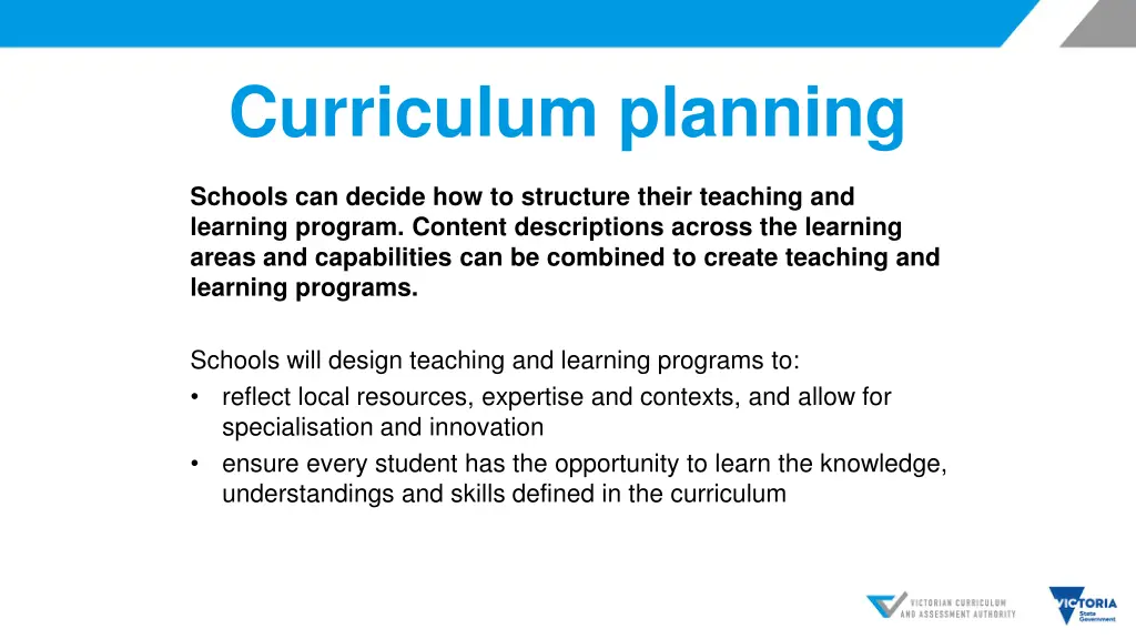 curriculum planning