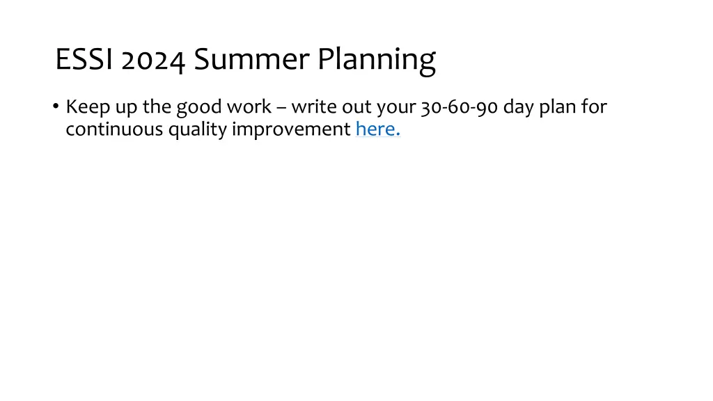 essi 2024 summer planning