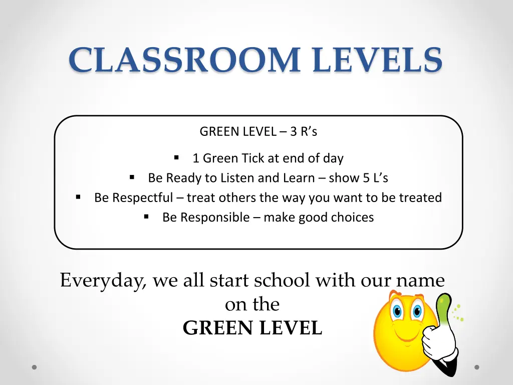 classroom levels