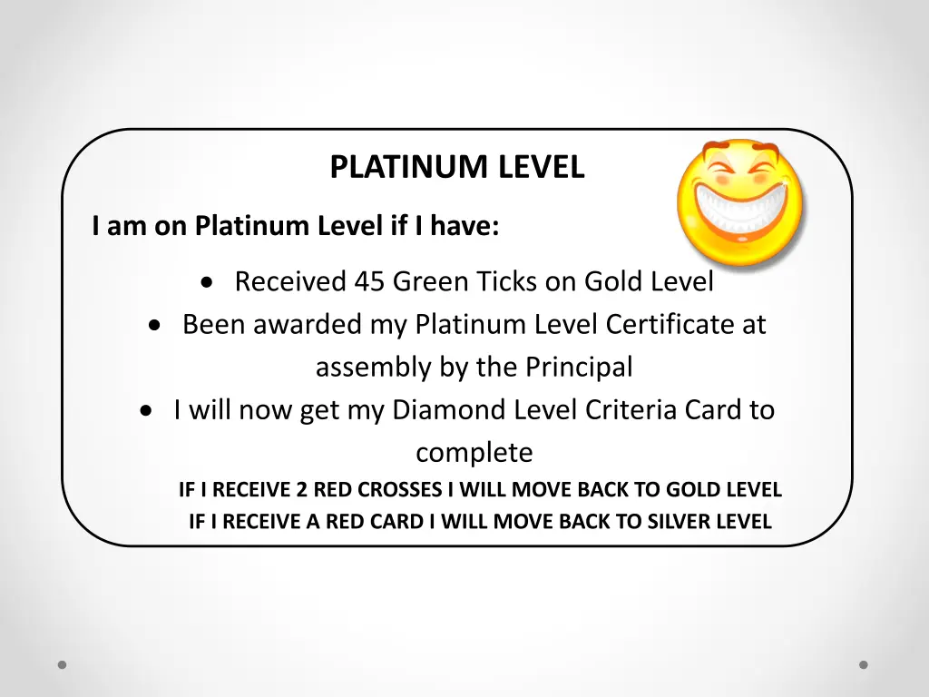 platinum level