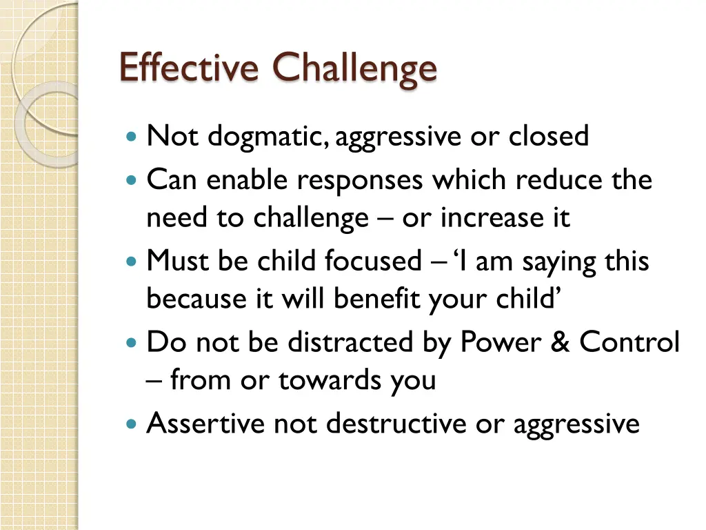 effective challenge