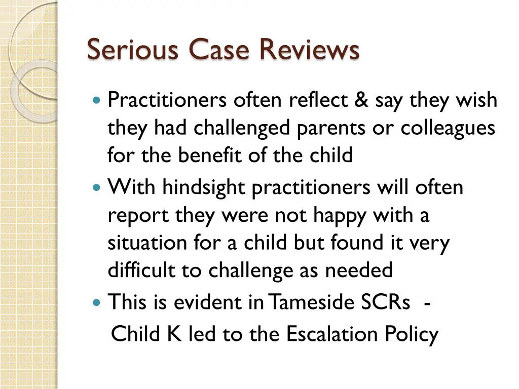 serious case reviews