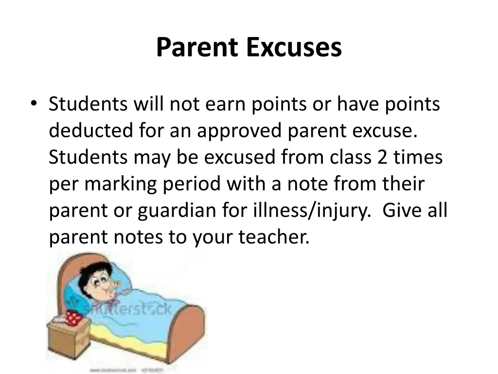 parent excuses