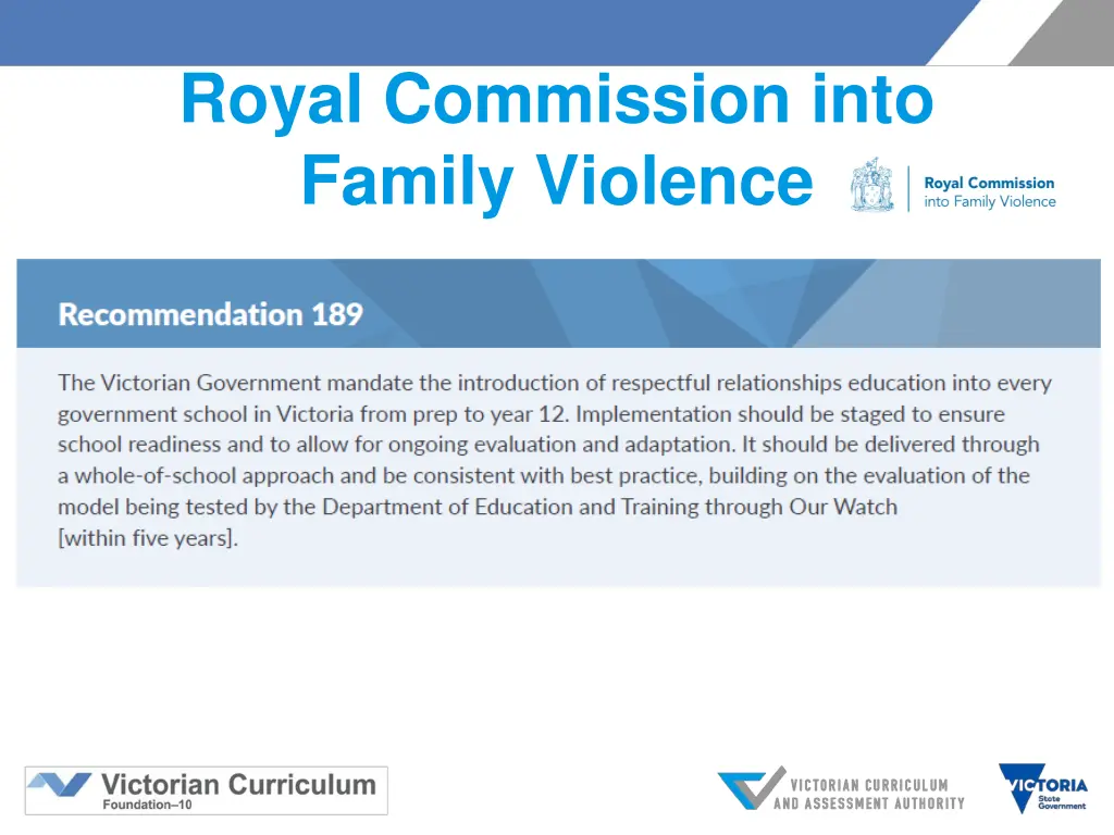 royal commission into family violence