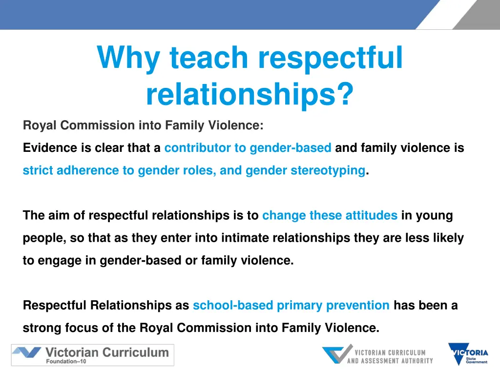 why teach respectful relationships royal