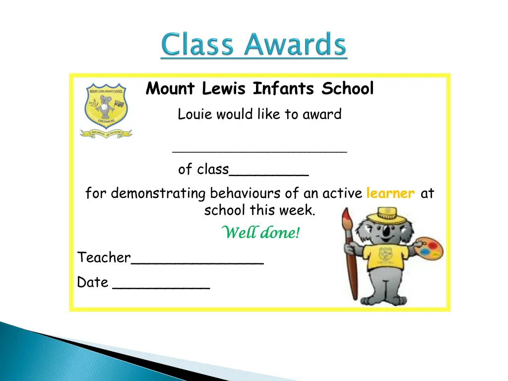 mount lewis infants school louie would like