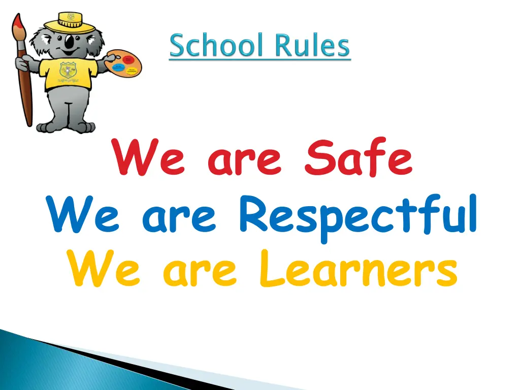 we are safe we are respectful we are learners