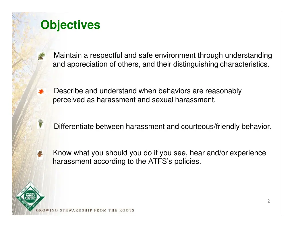 objectives