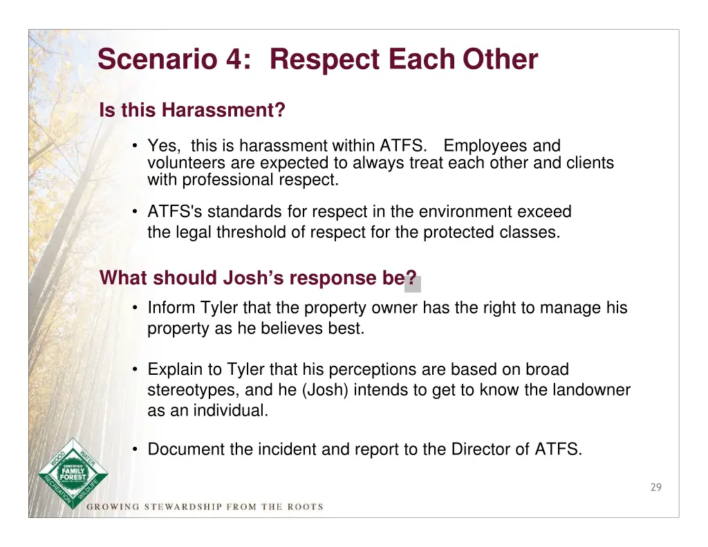 scenario 4 respect each other