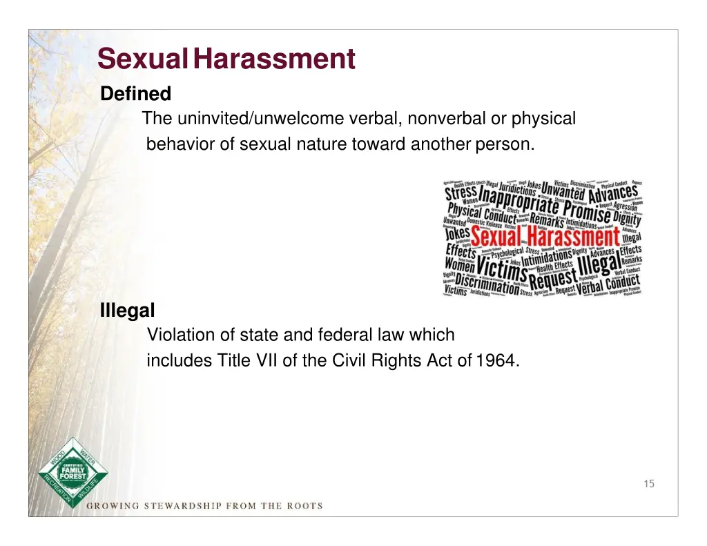 sexual harassment defined the uninvited unwelcome