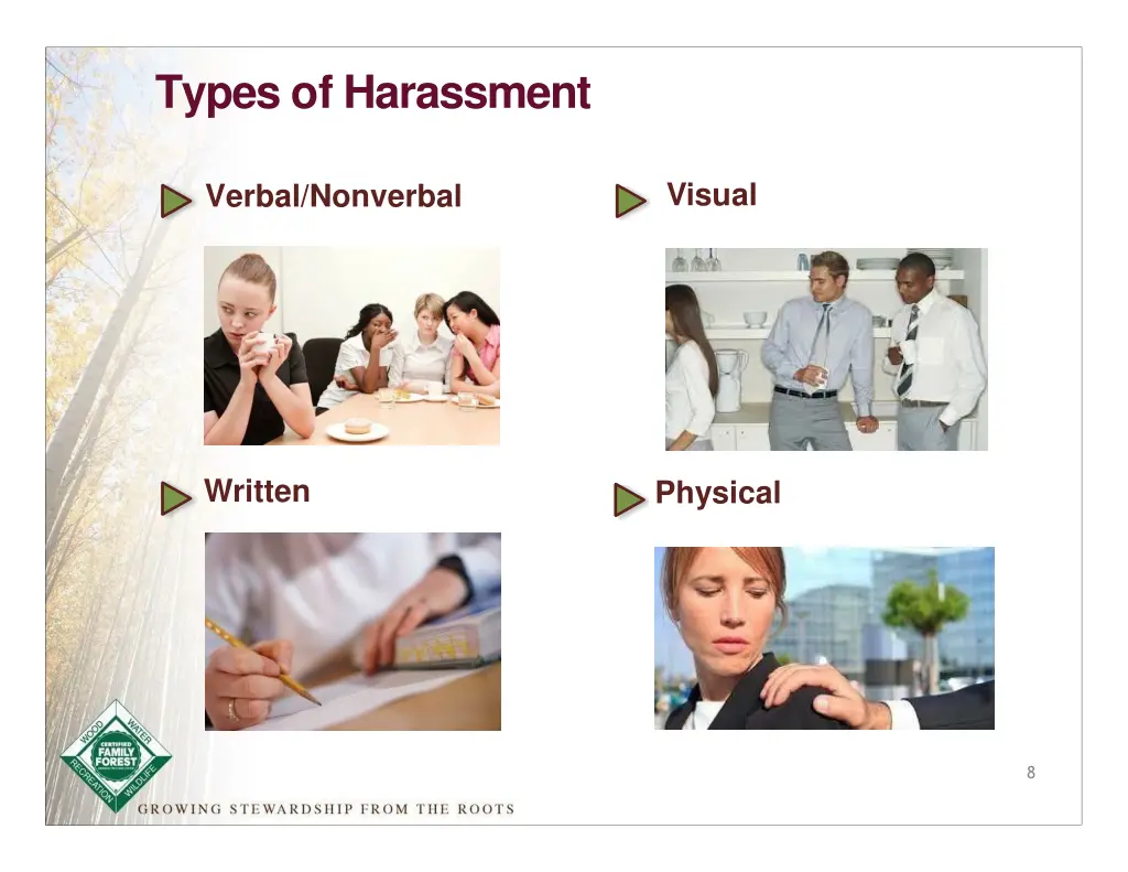 types of harassment