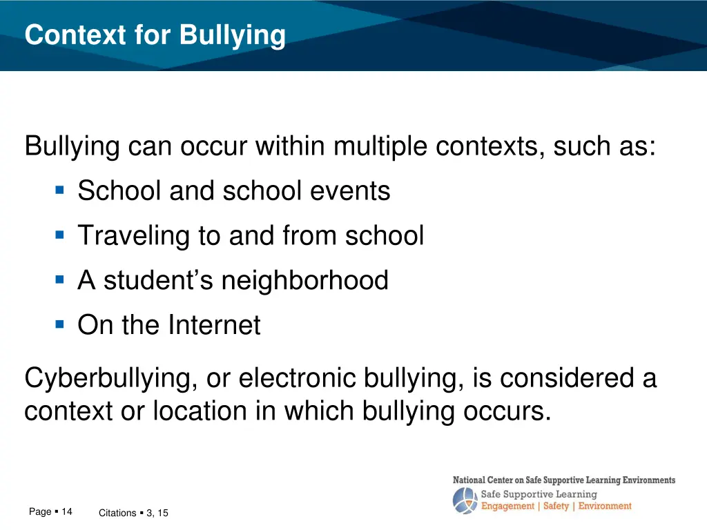 context for bullying