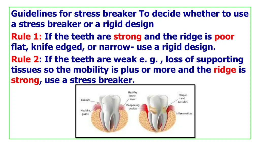 guidelines for stress breaker to decide whether